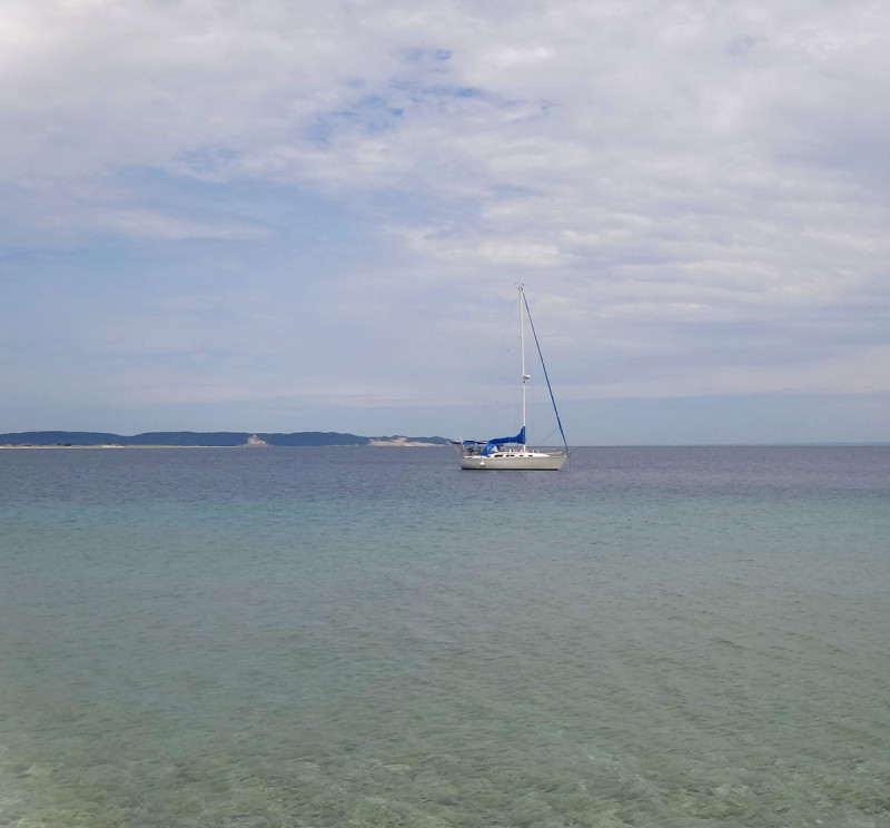 anchored at South Manitou Island