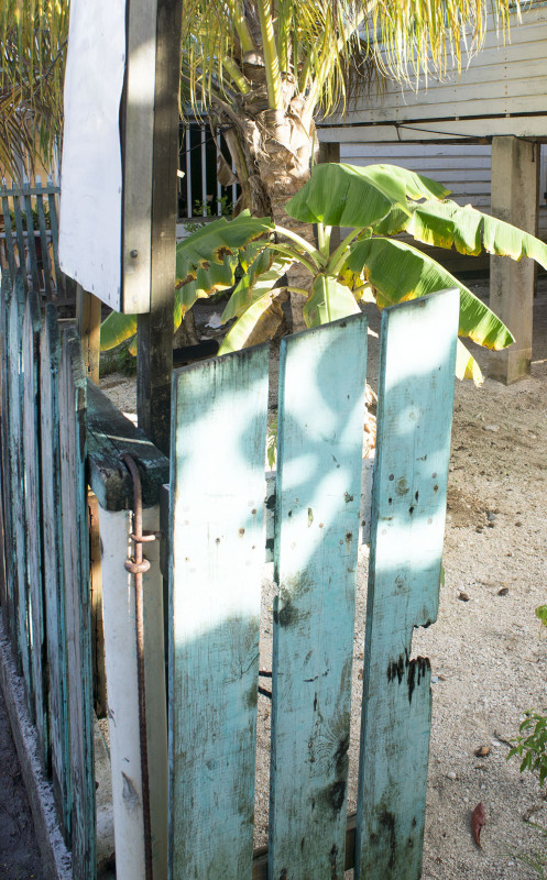 gate to hostel, Utila